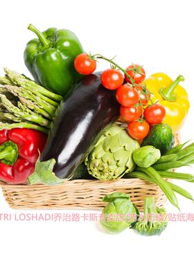 蔬菜篮子贴纸厨房墙壁画冰箱贴画柜门遮丑划痕贴水果自粘门窗贴花