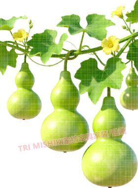 吉祥福禄葫芦防水自粘客厅墙贴