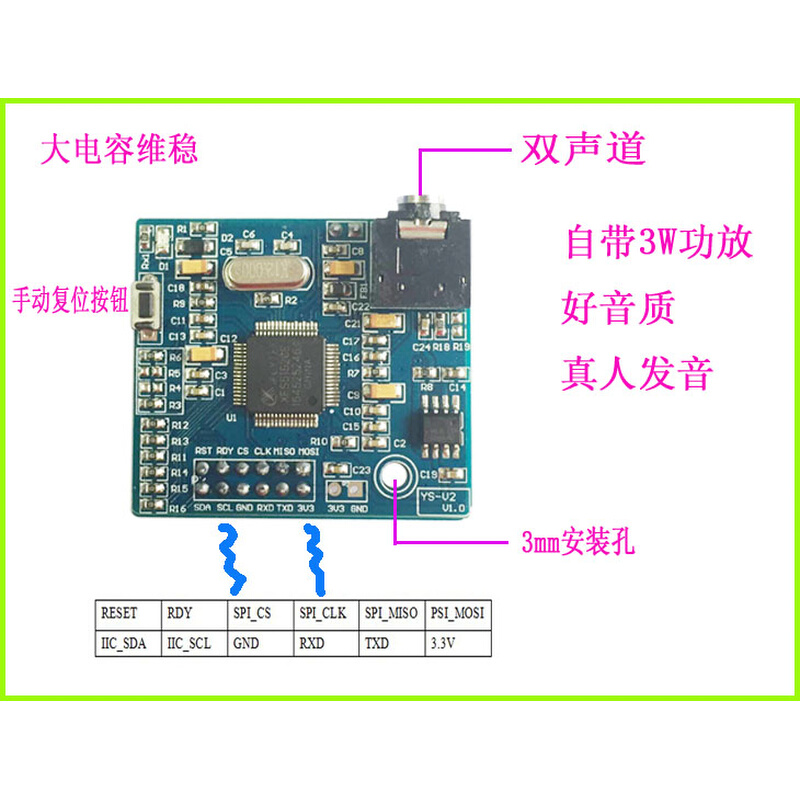 语音合成模块 文字转语音 中文播放 SYN6658 真人TTS发音 V6 - 图0