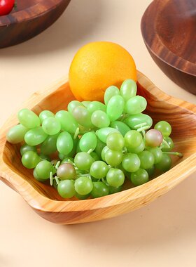 胡桃木果盆整木水果木碗水果盆点心沙拉盘杉木干果盆网红水果盘