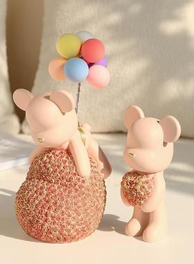 可爱暴力熊摆件 家居装饰品玄关电视柜卧室办公书桌治愈小物件ins