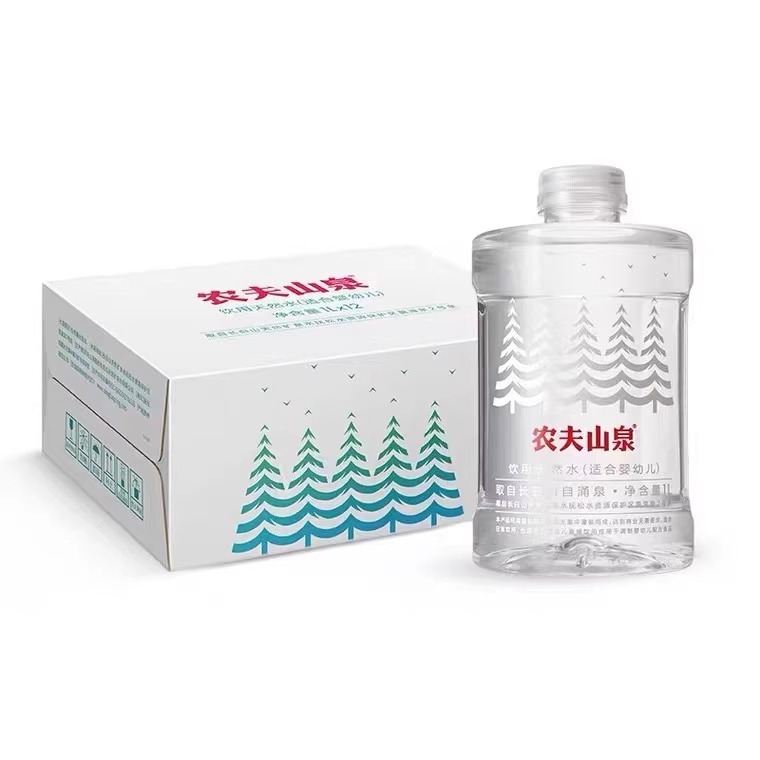 农夫山泉天然饮用水适合婴幼儿1L*12瓶整箱批发特价官方旗舰正品