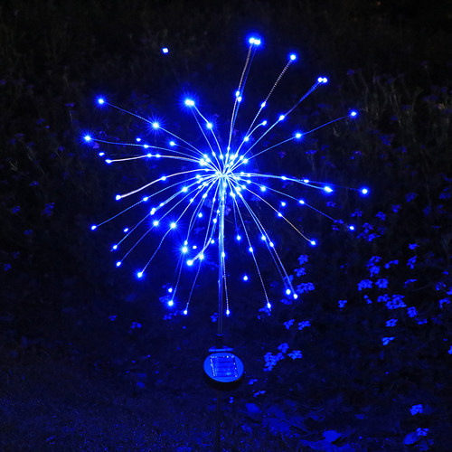 太阳能户外花园草坪灯蒲公英烟花灯庭院装饰灯地插露营小夜灯防水 - 图1