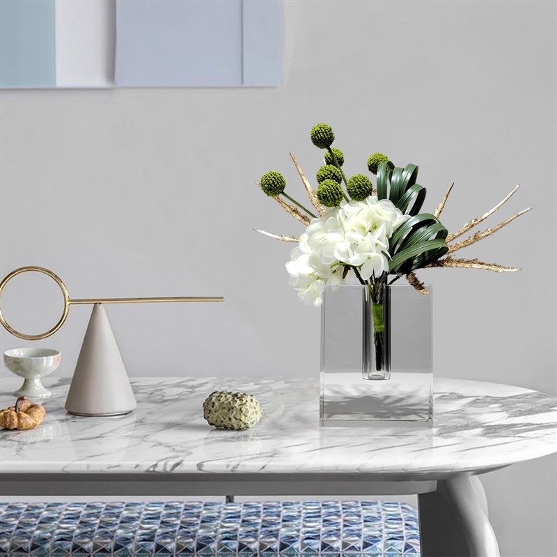 轻奢现代透明水晶花瓶花艺套装样板F间售楼处客厅家居装饰品摆件,淘宝优惠券,粉丝福利购,淘宝优惠卷