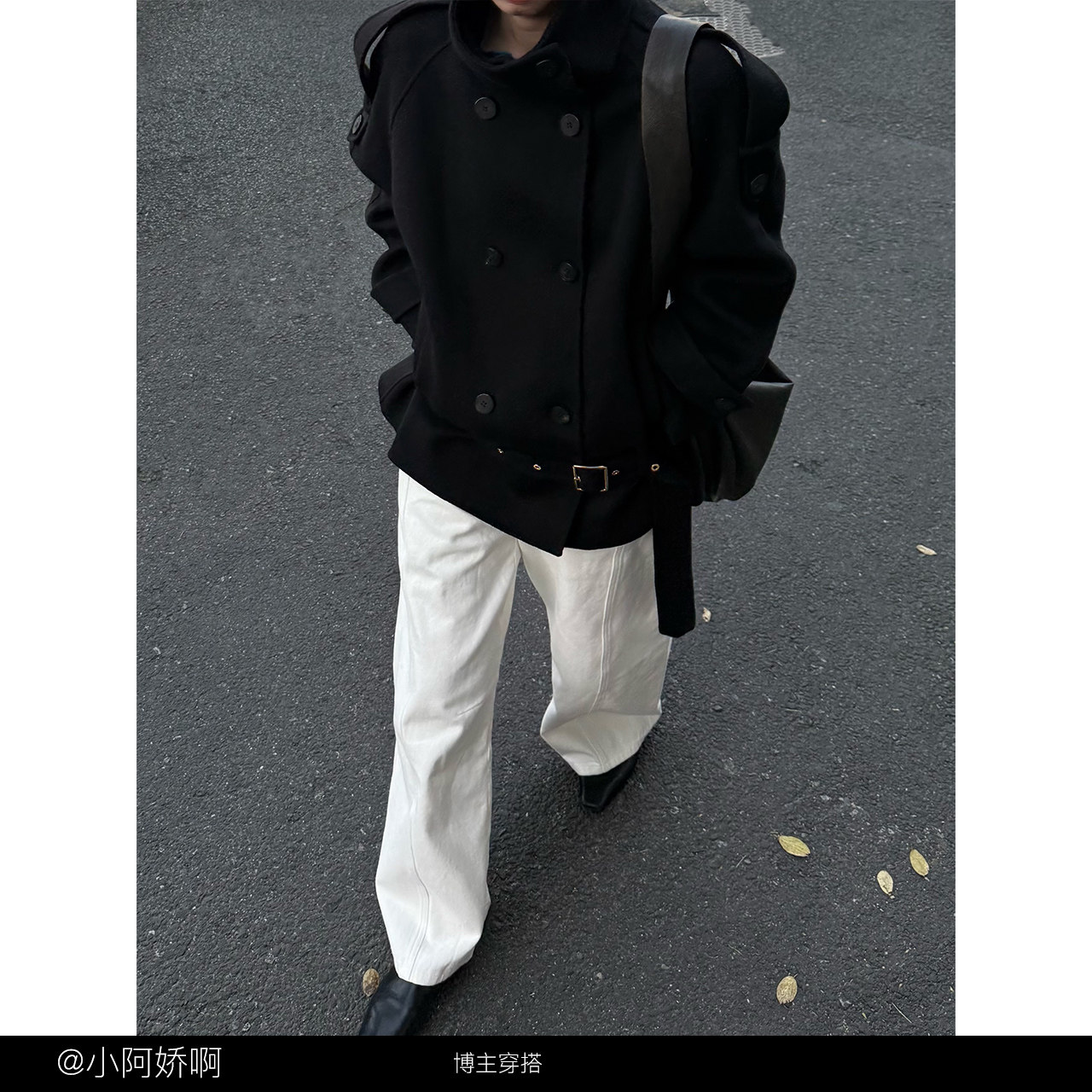 COVERINS羊毛立领双排扣系带风衣大衣女短款2025冬新款CC35510190,淘宝优惠券,粉丝福利购,淘宝优惠卷