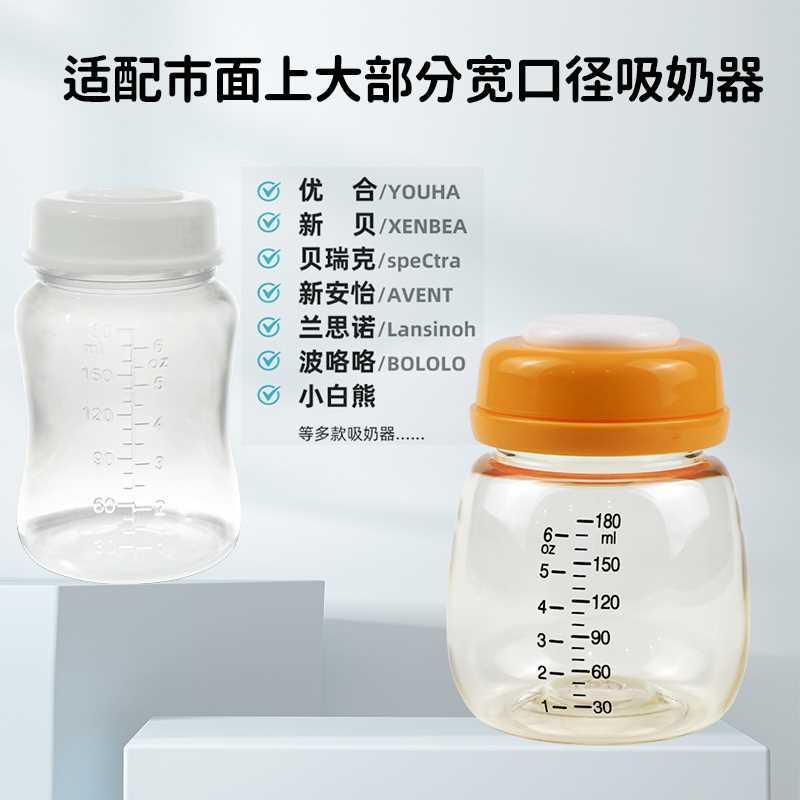 PPSU储奶瓶宽口径奶瓶适配贝瑞克喜咪乐优合小白熊新贝吸奶器配件-图1