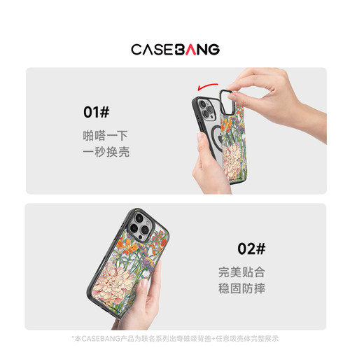 CASEBANGx德基艺术博物馆联名花花世界适用iPhone18ProMax/18Pro/17ProMax/17Pro/16Pro可拆卸磁吸苹果手机壳 - 图3