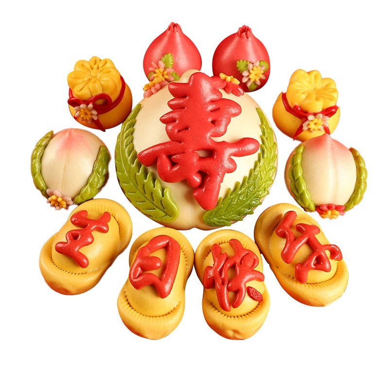 Manyi frozen longevity peach steamed buns Shandong 1000g