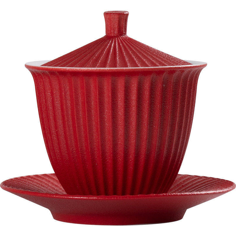 红色茶具套装盖碗茶杯端随手礼6杯子全套功夫茶档礼盒装,淘宝优惠券,粉丝福利购,淘宝优惠卷