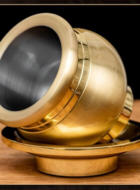 速发纯铜供件佛素面杯道仙净水杯招财家用菩萨圣水杯摆水佛具用品