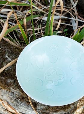 彷古瓷器 覆古北宋风格 隐青釉大碗 面碗 古董古玩收藏摆件收藏品