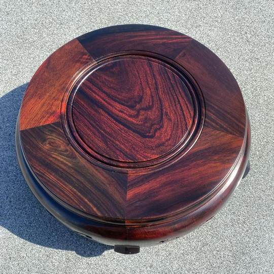 Laos rosewood crafts ornament base solid wood vase round low stool crafts base Cochin Dalbergia
