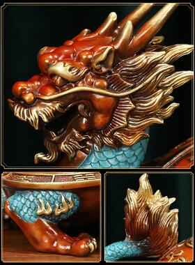 吉祥兽和龙龟的装饰品。覆古铜龙头龟送给长辈，家庭办公室客厅入