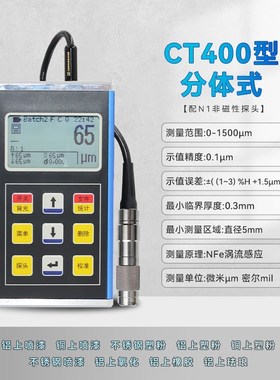 工业级分体式涂层测厚仪高精度镀锌层防腐防火油漆金属涂层测量仪