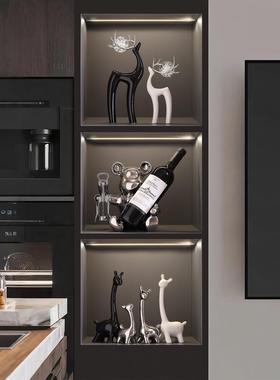 客厅酒柜装饰摆件轻奢高档家居电视柜桌面餐边展示柜工艺品办公室