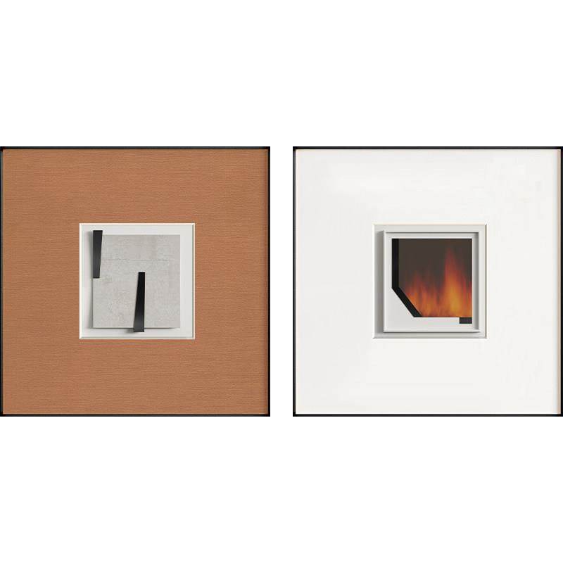 元素的空间 现代简约抽象装饰画餐厅软装挂画铝合金外框卡纸壁画,淘宝优惠券,粉丝福利购,淘宝优惠卷