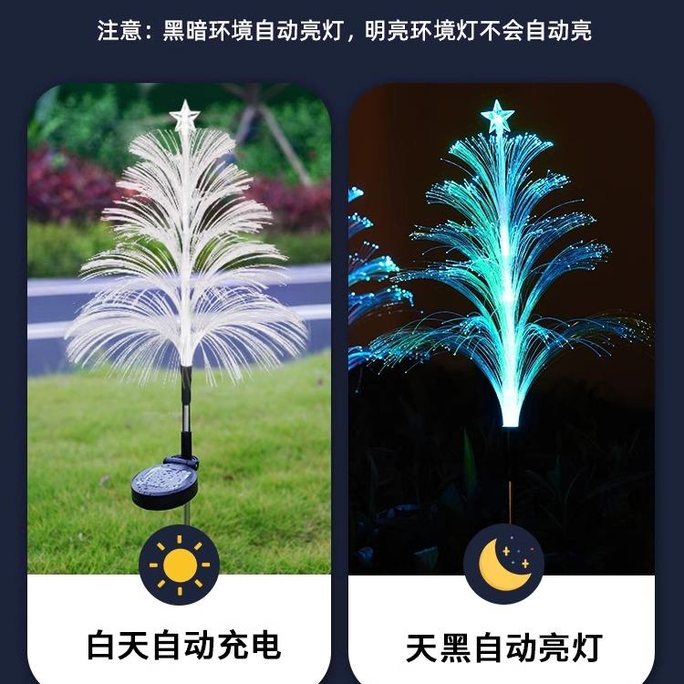太阳能七彩变色水母灯庭院花园景观布置新款户外防水地插草坪树灯 - 图1