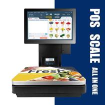 Multi-meter smart cashier Libra with touch screen Fruit Vegetable Fresh Supermarket Double Screen Cashier PC says