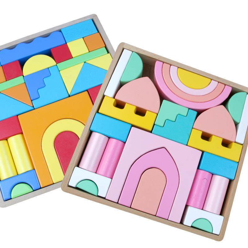 木制大颗粒彩虹城堡积木儿童益智1-3岁宝宝早教创意拼搭积木玩具,淘宝优惠券,粉丝福利购,淘宝优惠卷