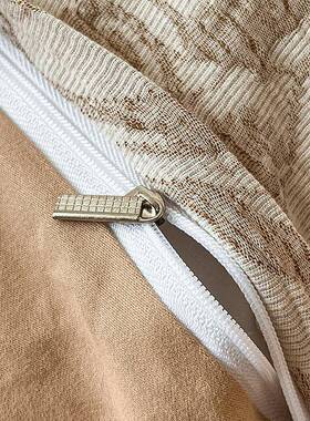 秋冬色织提花四件套纯棉磨毛三层纱加厚全棉床单被套三件套南通市