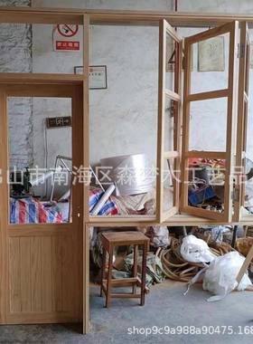 甜品室面包房美观实木左右推拉折叠窗颜色尺寸多规格均可选