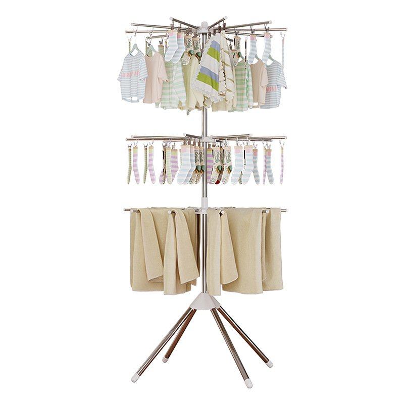 不锈钢宝宝婴儿晾衣架落地折叠尿布架室内儿童毛巾阳台多功能衣架,淘宝优惠券,粉丝福利购,淘宝优惠卷