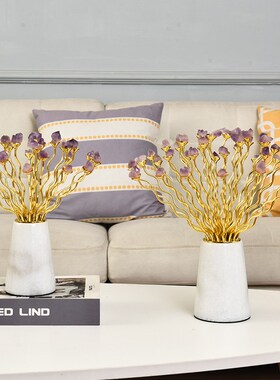 后现代简约天然紫水晶玄关别墅A软装摆件乔迁送礼样板房软装饰品