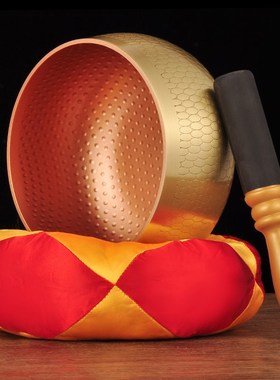 铜罄摆件全铜台湾日式黄铜磬铜罄铜庆铜钵禅室S佛音碗修行钵引磬