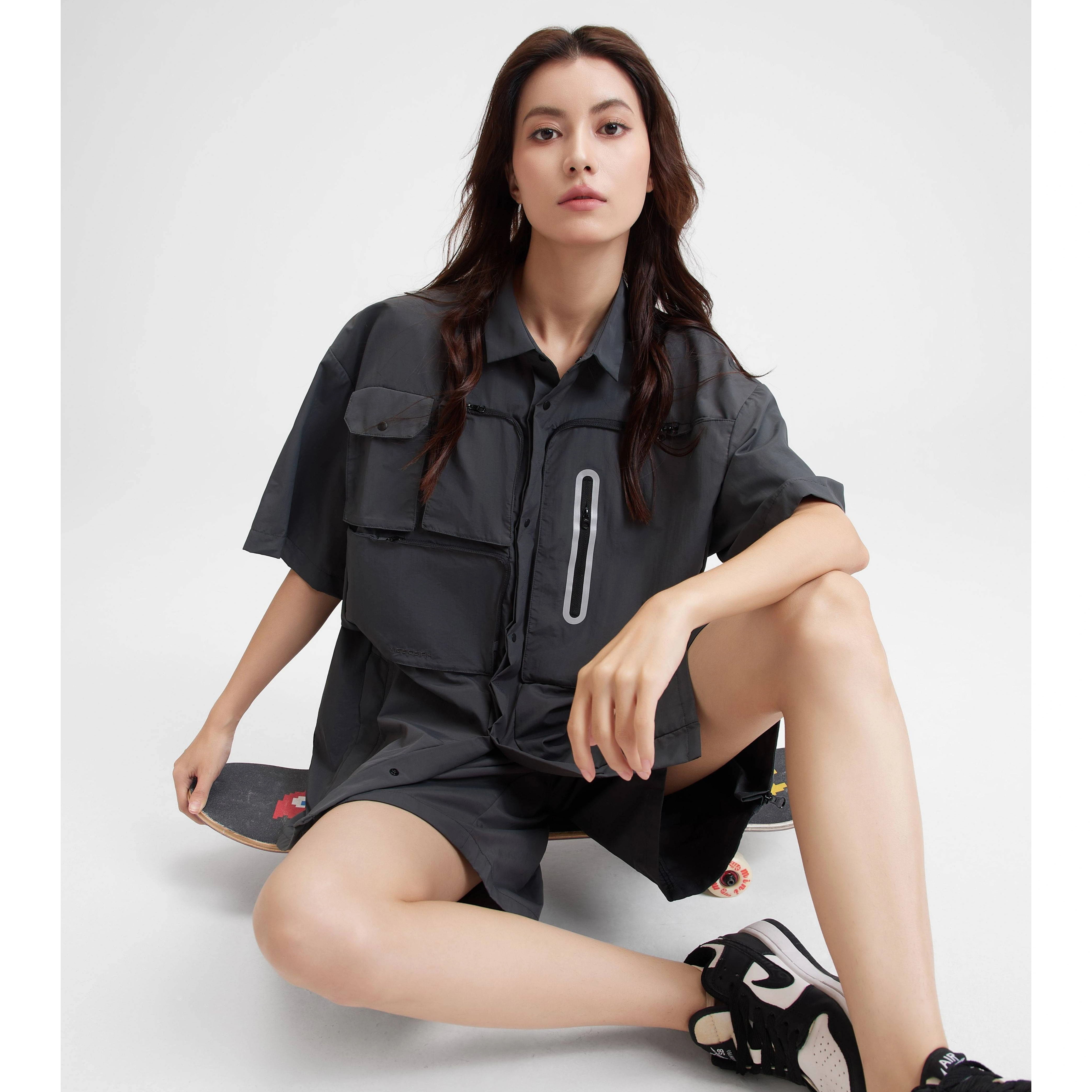 mesosph轻量化立体廓形可拆卸多口袋衬衫 - 图3