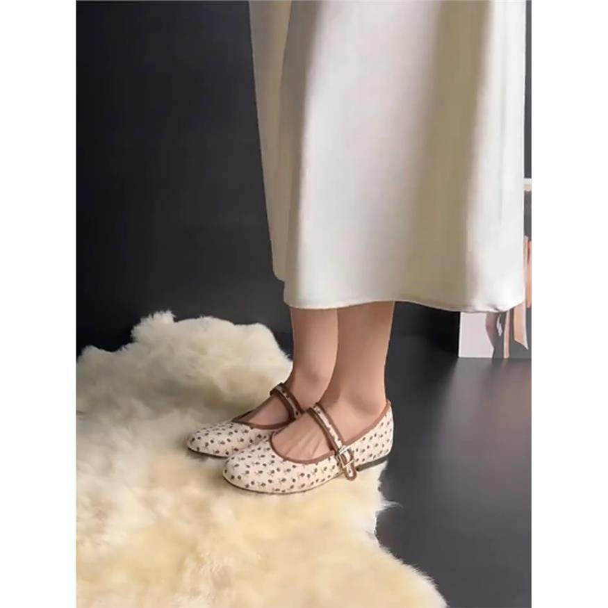 羊皮版~温柔芭蕾风圆头单鞋女仙女风平底玛丽珍鞋法式配裙子瓢鞋,淘宝优惠券,粉丝福利购,淘宝优惠卷