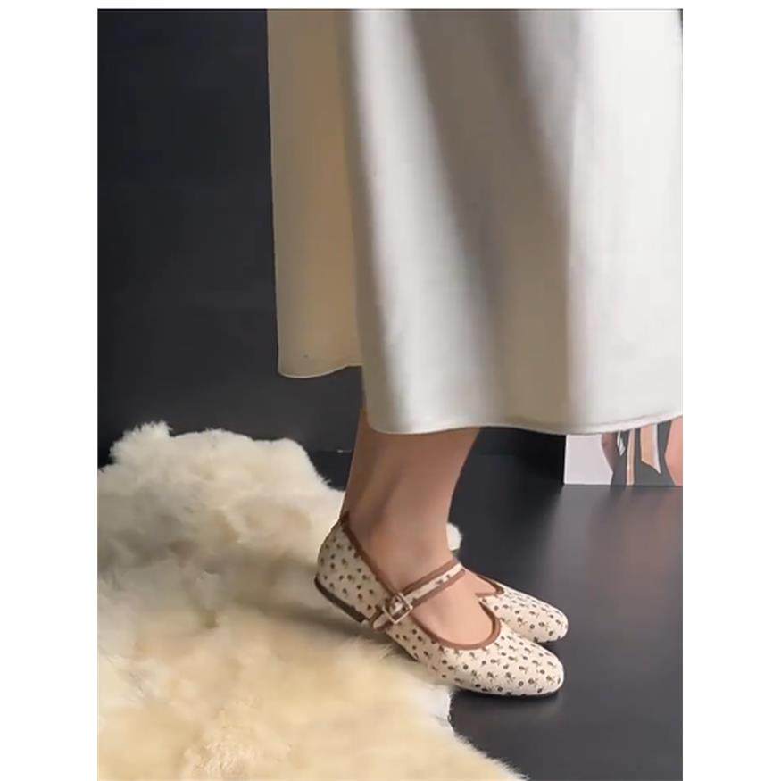 羊皮版~温柔芭蕾风圆头单鞋女仙女风平底玛丽珍鞋法式配裙子瓢鞋,淘宝优惠券,粉丝福利购,淘宝优惠卷