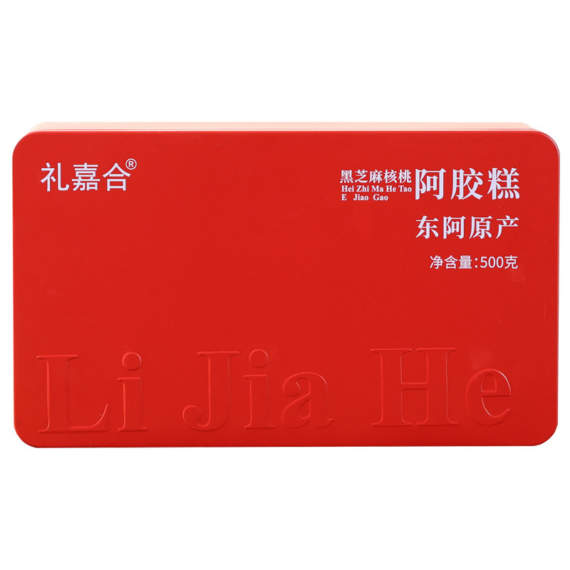 礼盒阿胶糕500g铁盒正宗山东东阿即食红枣枸杞阿胶糕女士阿胶