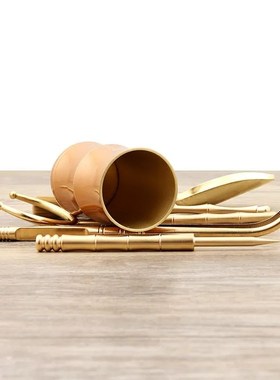 套装家用客厅泡茶功夫茶简约刷子桌面收纳筒珍珠红茶具-竹(六件套