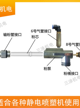 静电喷塑机 kci吸供粉泵喷涂机配件静电粉末喷涂机粉枪文丘里配件