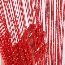 MANUFACTURER DIRECT RED WEDDING RED WEDDING DECORATION BACKGROUND WIRE Curtain Flat Silver Thread Curtain Partition Door Curtain Living Room Blocking 3 * 3