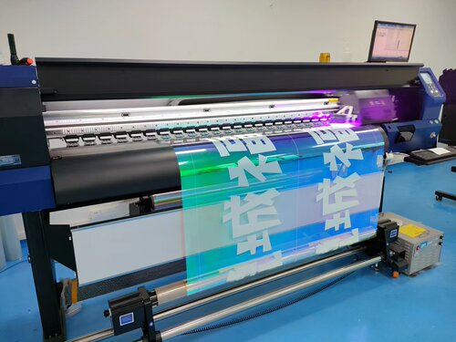 UV彩白彩超透商场双面玻璃门装饰贴纸静电贴膜办公室腰线磨砂透明 - 图0