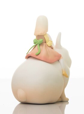 白夜童话月光兔幻星森林粉办公桌少女心书房摆件情人节礼物送女友