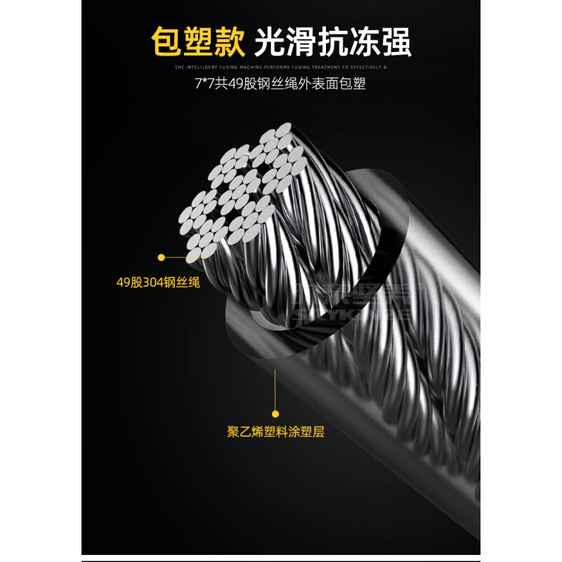 30不4锈钢钢丝绳吊起重钢缆粗细软包塑晾衣绳1/2/3/4/5/6/8/m包塑 - 图3