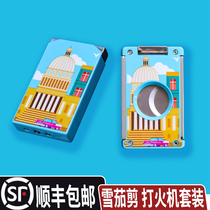 HEMINGWAY Hemingway cigar Scissors Lighter Integral Suit Tool V Type Cut Three Sets High-end Accessories