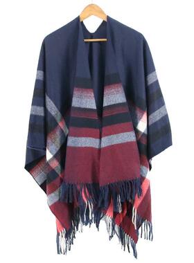 Scarf Plaid Women's Travel Shawl Imitation Ethnic Split