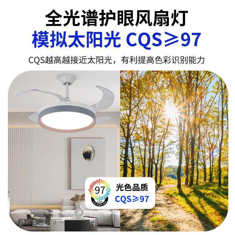 全光谱护眼变频风扇灯隐形吊扇灯智能遥控现代风客厅餐厅卧室灯具,淘宝优惠券,粉丝福利购,淘宝优惠卷