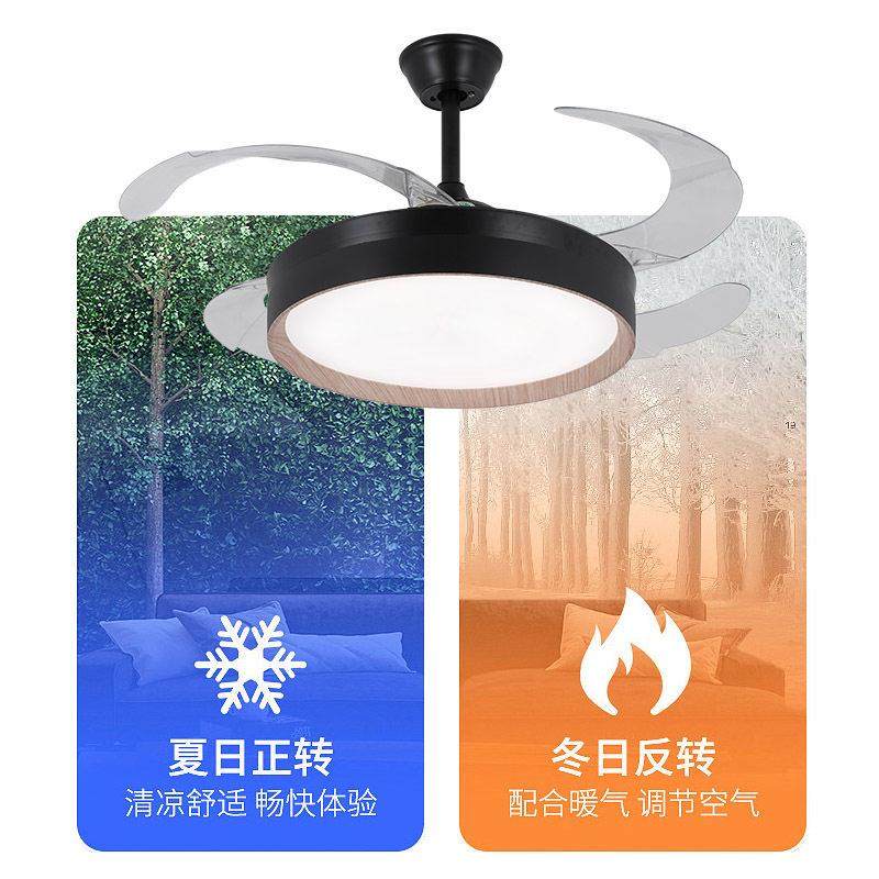 全光谱护眼变频风扇灯隐形吊扇灯智能遥控现代风客厅餐厅卧室灯具,淘宝优惠券,粉丝福利购,淘宝优惠卷
