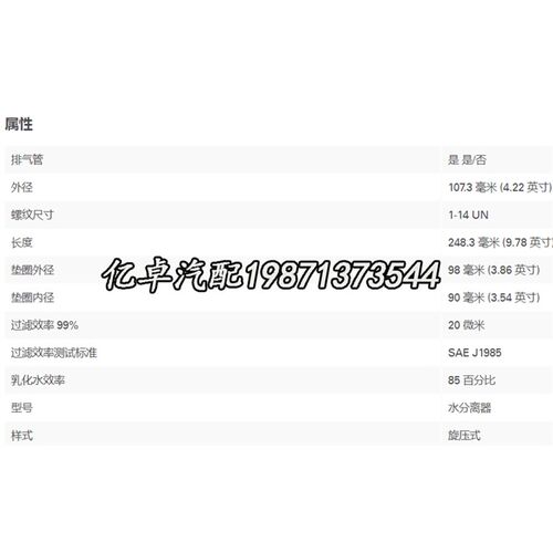 326-1641 1R-0769 P550900 FS19968 33751 BF9S903-SP柴油格滤清 - 图2
