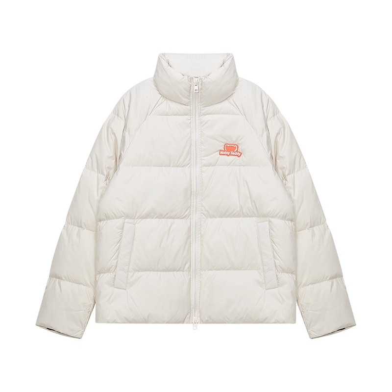 NOISY TEDDY男女同款25年冬新款简约立领拉链羽绒服百搭保暖外套 - 图3