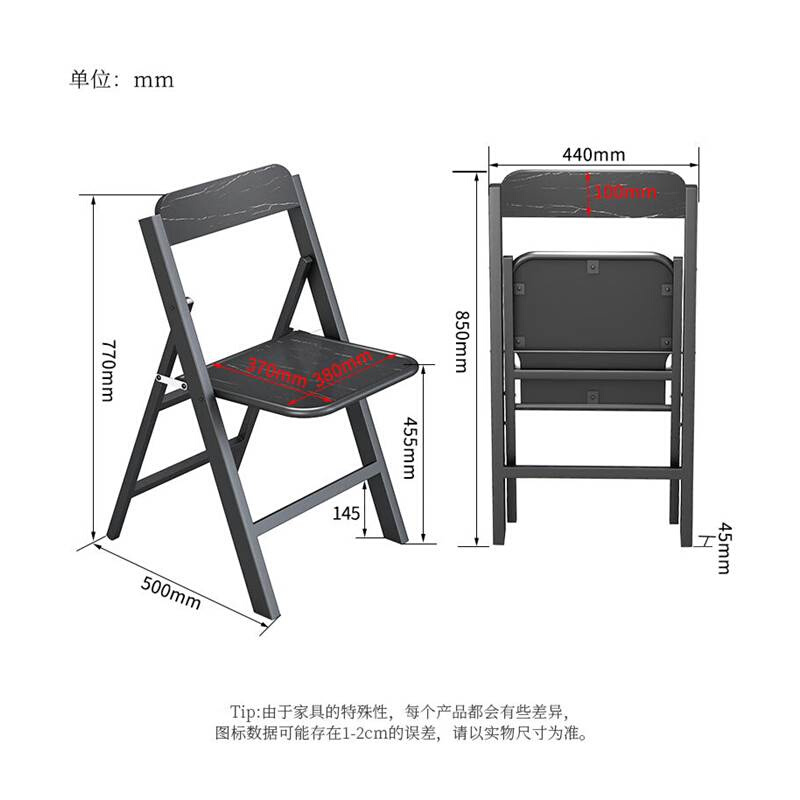 SOFS仿岩板折叠餐桌椅组合家用小户型折叠桌长方形吃饭桌子简约多 - 图3