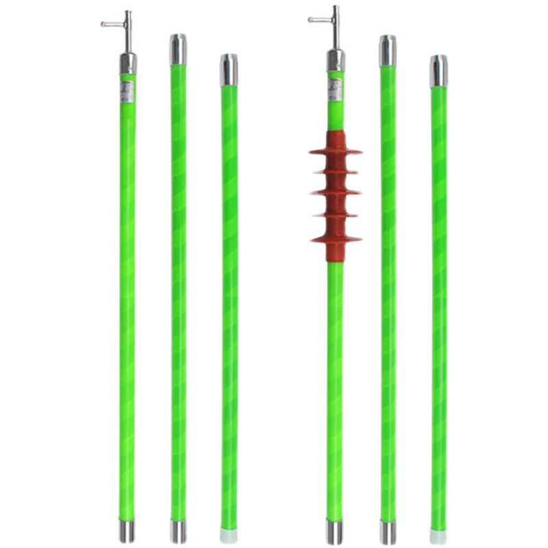高压令克棒拉闸杆10kV伸缩绝缘杆电工防雨操作杆绿色变压器送电杆 - 图2
