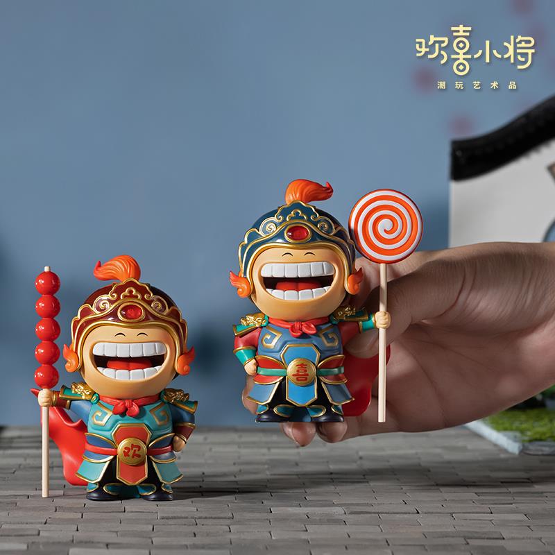欢喜小将《欢欢喜喜》传统门神中国风手办工位桌面可爱送礼摆件 - 图3