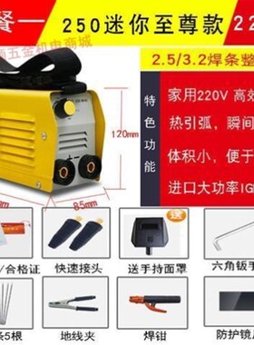 250电焊机家用220v小型迷你全铜工业级便携式直流电焊机全套自动
