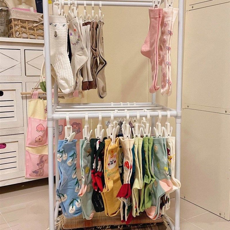 。多夹子晾衣架家用晒凉晾袜架子多功能防M风宿舍神器挂钩袜架收,淘宝优惠券,粉丝福利购,淘宝优惠卷
