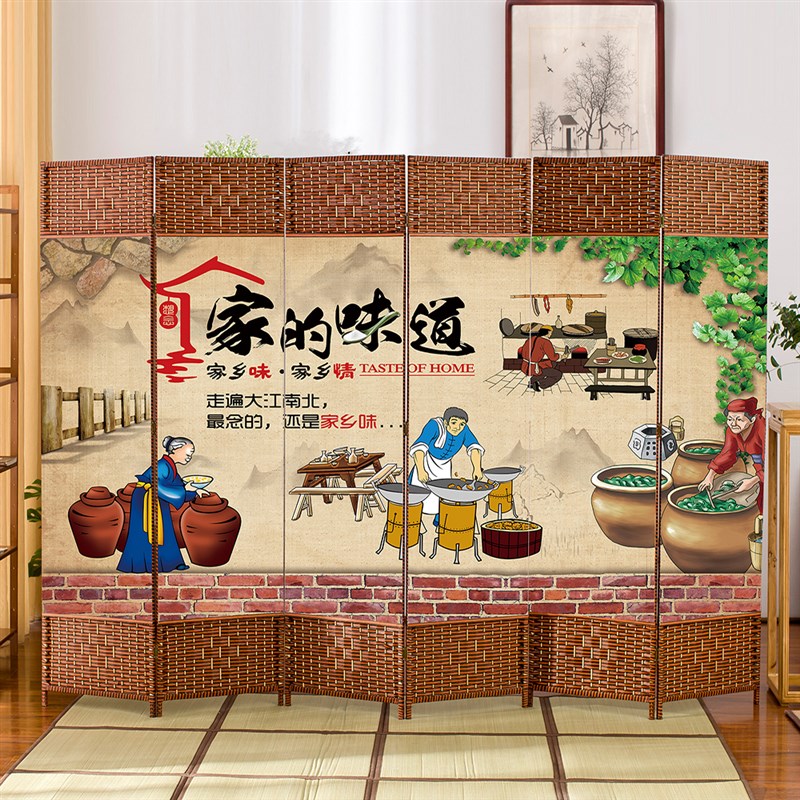 布艺屏风折叠移动隔断墙客厅卧室遮挡帘家用茶楼酒店餐.厅饭店包 - 图0